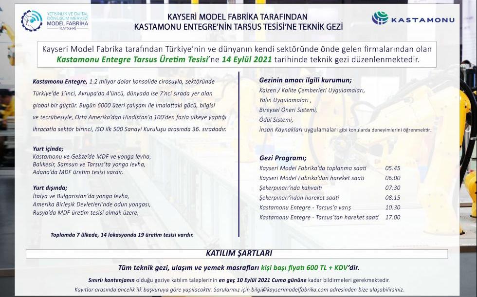Kastamonu Entegre Tarsus Tesisi Teknik Gezisi